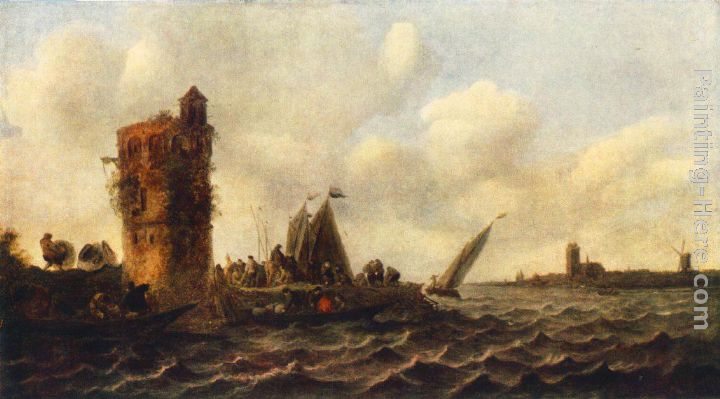 Jan van Goyen A View on the Maas near Dordrecht